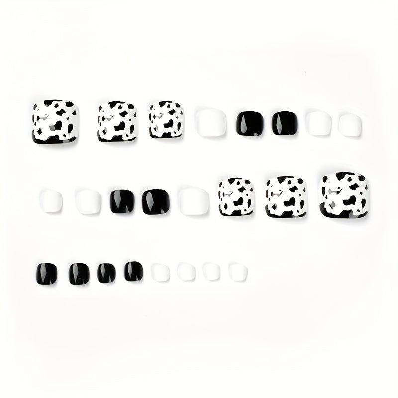 Leopard Print Y2K Press On Toenails Full Cover False Toenails