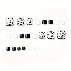 Leopard Print Y2K Press On Toenails Full Cover False Toenails