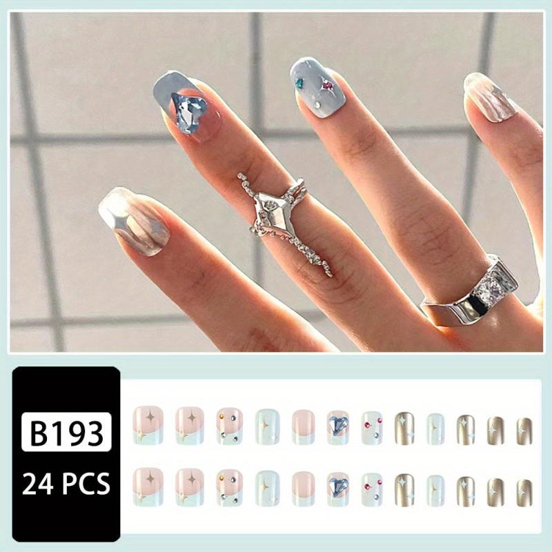 Glitter Sea Salt Ice Sequins Press On Nails
