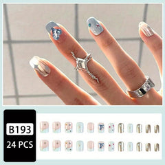 Glitter Sea Salt Ice Sequins Press On Nails
