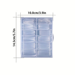 Acrylic Nail Tips Set Clear Natural Almond Stiletto Ballerina Squoval Tips