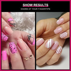 600Pcs Short Square Nail Tips Full Cover Acrylic French Nail Tips