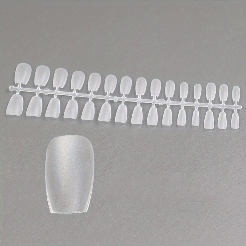 240pcs Soft Gel Nail Tips Matte Clear Acrylic Nail Tips