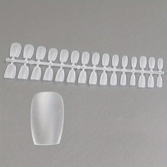 240pcs Soft Gel Nail Tips Matte Clear Acrylic Nail Tips