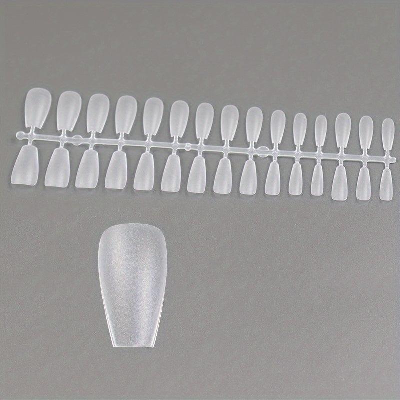 240pcs Soft Gel Nail Tips Matte Clear Acrylic Nail Tips