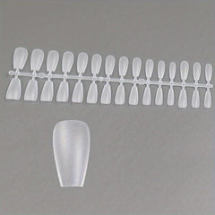 240pcs Soft Gel Nail Tips Matte Clear Acrylic Nail Tips