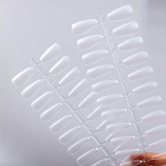 240pcs Soft Gel Nail Tips Matte Clear Acrylic Nail Tips