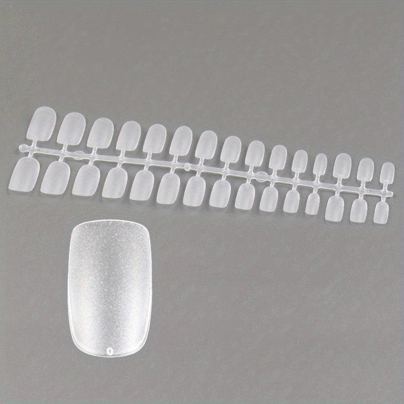 240pcs Soft Gel Nail Tips Matte Clear Acrylic Nail Tips