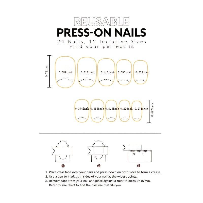 Purple Checkerboard and Flower Press On Nails