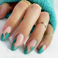 Matte Press On Nails Medium Acrylic False Nails with Glue