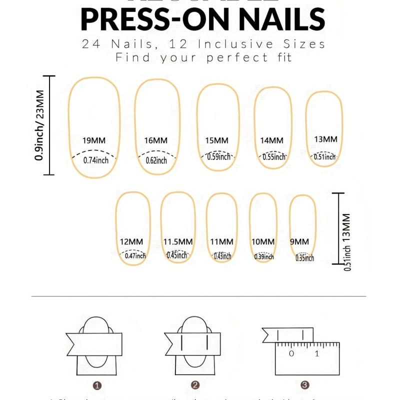24pcs Golden Glitter Swirls French Tip Press On Nails Square Acrylic Nails