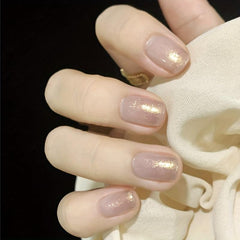 24 pcs Short Square French Tip Press On Nails for DIY Nail Art