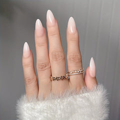 24pcs Ombre Almond Press On Nails - Glue On Nails for Women