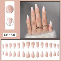 24pcs Ombre Almond Press On Nails - Glue On Nails for Women