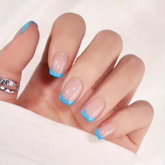 24pcs Pink Ombre False Nails French Press On Nails Halloween Nails