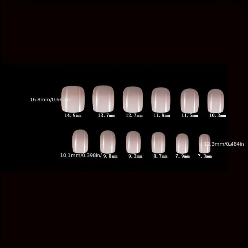 24pcs Pink Ombre False Nails French Press On Nails Halloween Nails