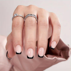24pcs Pink Ombre False Nails French Press On Nails Halloween Nails