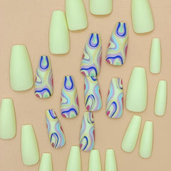 St Patrick's Long Coffin Nails Colored Gothic Punk for Women & Girls