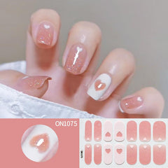 Flower & Heart Nail Art Stickers Self-Adhesive Decals for Women