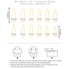 24 pcs Glitter Pink Press On Nails Long Coffin French Tips for Women and Girls