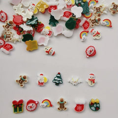 50 Pcs Christmas Theme Slime Charms Easter DIY Craft Making Resin Jewelry Kit