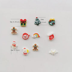 50 Pcs Christmas Theme Slime Charms Easter DIY Craft Making Resin Jewelry Kit