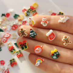 50 Pcs Christmas Theme Slime Charms Easter DIY Craft Making Resin Jewelry Kit