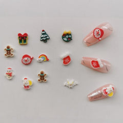 50 Pcs Christmas Theme Slime Charms Easter DIY Craft Making Resin Jewelry Kit