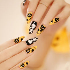 Halloween Pointed Press On Nail Manicure Patch Nail