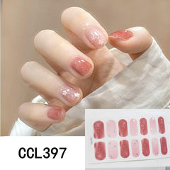 Y2K 3D Nail Strips Glossy Wraps Self Adhesive Art Decal