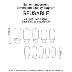 24 pcs Rhinestone Ballerina Press On Nails for Parties