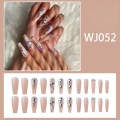 24 pcs Rhinestone Ballerina Press On Nails for Parties