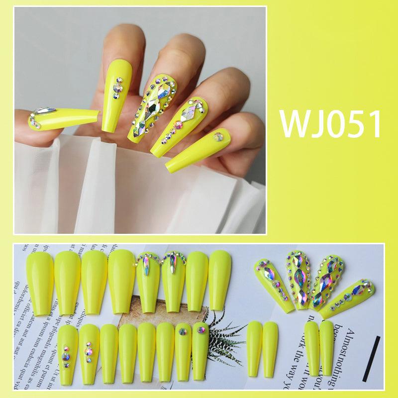 24 pcs Rhinestone Ballerina Press On Nails for Parties