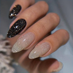 24pcs Glossy Almond Press On Nails Long Full Coverage False Nails