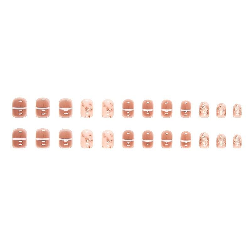 French Ballerina Press On Nails for Office Wear