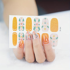 Daisy Flower Gradient Nail Polish Strips Easy Nail Art Decal Strip