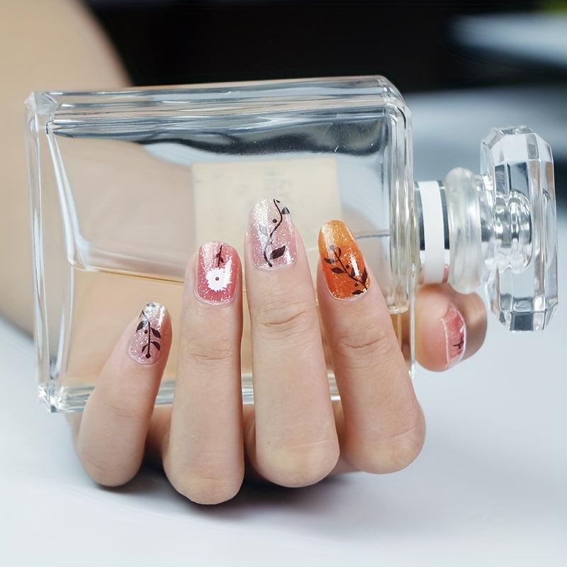 Daisy Flower Gradient Nail Polish Strips Easy Nail Art Decal Strip