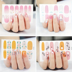 Daisy Flower Gradient Nail Polish Strips Easy Nail Art Decal Strip