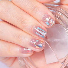 3D Glitter Laser Nail Polish Strips Full Wraps Self Adhesive Nail Art