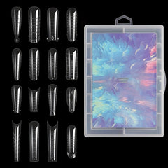 120pcs Clear Gel Nail Forms Extension Mold for DIY Nail Art and False Nails Tips