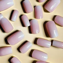 96 pcs Mixed Nude Pink Gradient French Tip Press On Nails Set with Adhesive Tabs