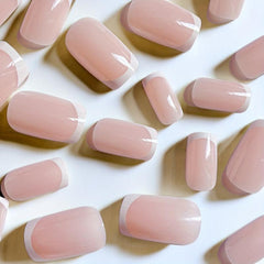 96 pcs Mixed Nude Pink Gradient French Tip Press On Nails Set with Adhesive Tabs