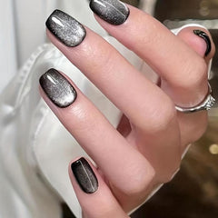 24 pcs Glossy Cat Eye Press On Nails Long Lasting False Nails Women Girls