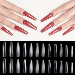 Long Ballerina Acrylic Nails 120Pcs XXL Size False Tips With Box