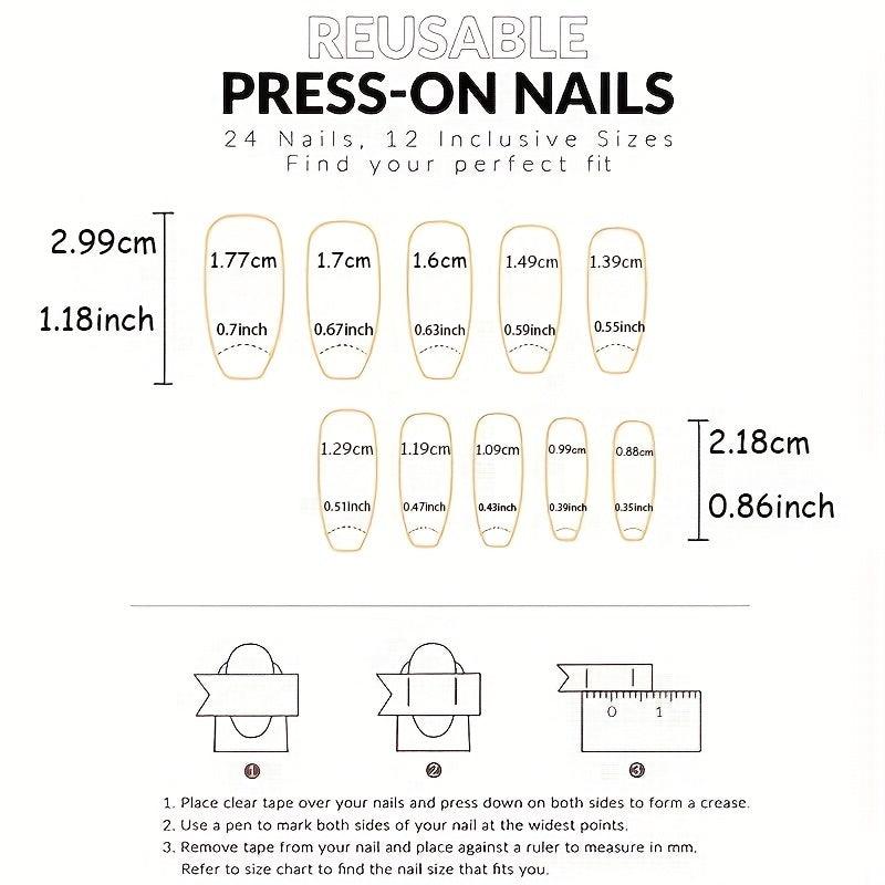 Y2K Gradient Cross Star Full Cover Square Nails