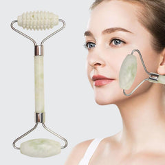 Jade Roller And Gua Sha Tools Set Skin Care Massager Natural Jade Facial Roller