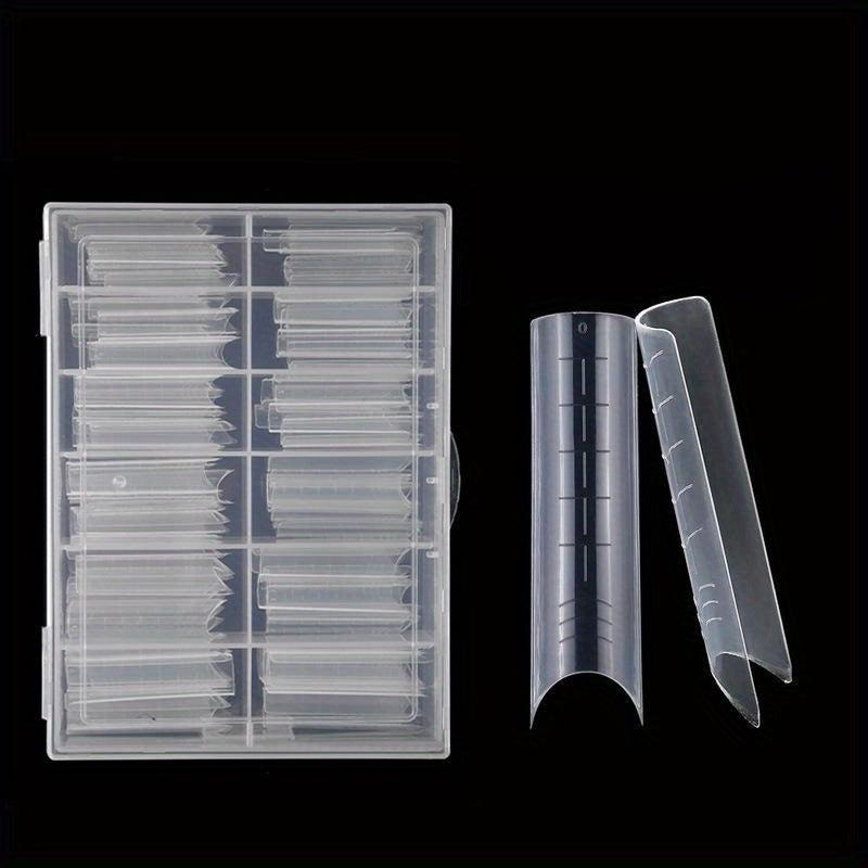 Poly Extension Gel Dual Nail Forms 120pcs Clear Nail Tips Set Manicure