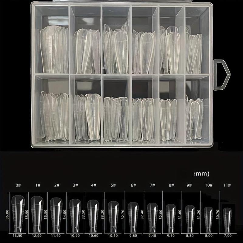 Poly Extension Gel Dual Nail Forms 120pcs Clear Nail Tips Set Manicure