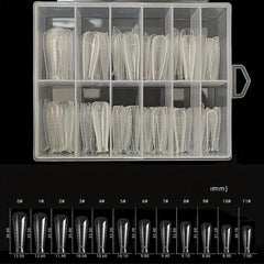 Poly Extension Gel Dual Nail Forms 120pcs Clear Nail Tips Set Manicure