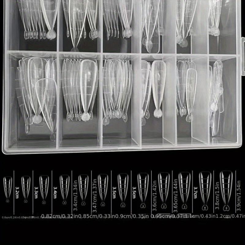 Poly Extension Gel Dual Nail Forms 120pcs Clear Nail Tips Set Manicure